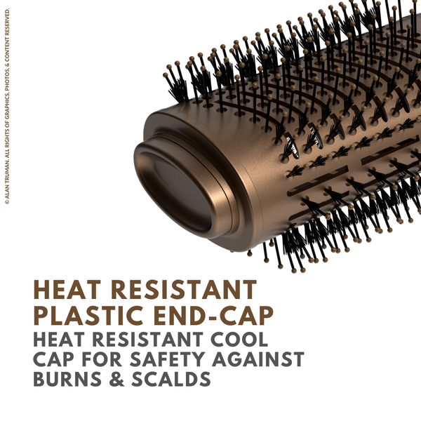 Alan Truman hair dryer brush in gold tone