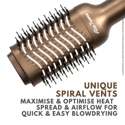 Alan Truman Blow Dryer Brush for Everyday Blowouts & Blow-styling at home - Cappuccino Gold - Alan Truman