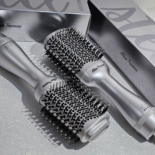 Alan Truman silver hair styling blow brush