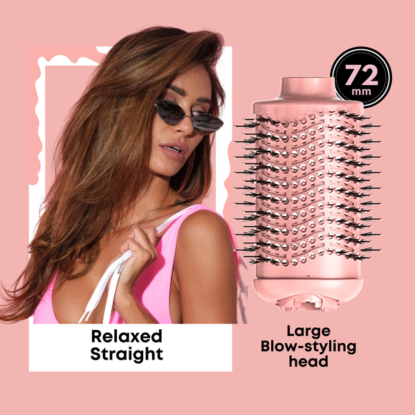 Alan Truman Big Volumiser Set for Easy Blowdrying, Curling, Waving & Blow Styling at home - Pastel Pink