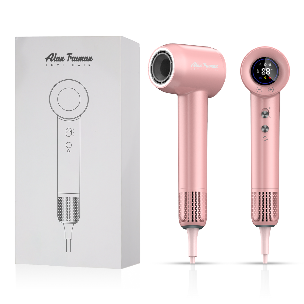 Alan Truman F09 Digital BLDC Motor Hair Dryer for everyday high-precision blow-drying & styling at home - Pastel Pink - Alan Truman