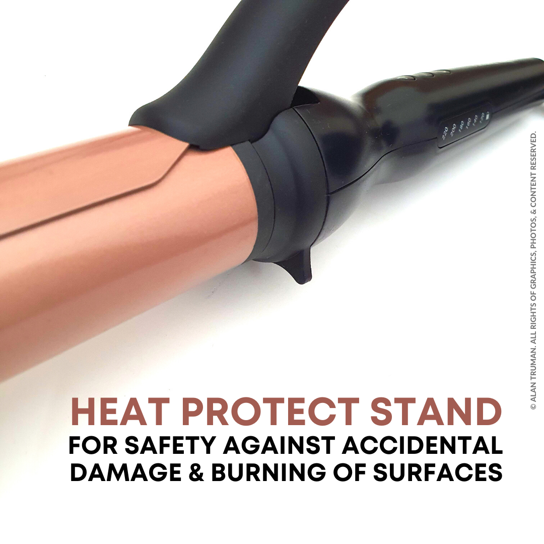 Alan Truman Compact Tourmaline Gold Ceramic Hair Curler 34mm Larg