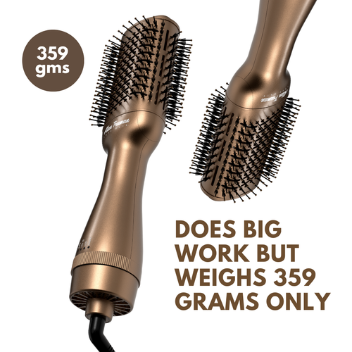 Lightweight blow brush in Cappuccino Gold