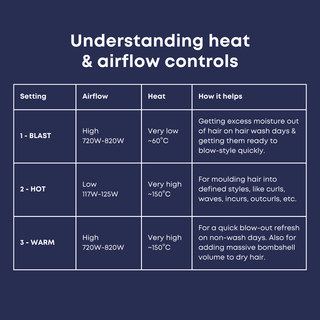 Alan Truman Blow dryer Brush with Storage & Travel Case Midnight Blue-Gold for easy blow-drying, blow styling and haircare