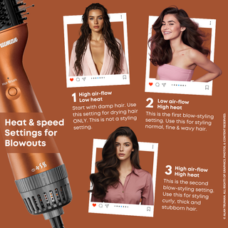 Alan Truman Straight and Blow, 3-in-1 Blow Styling Brush for all hair types