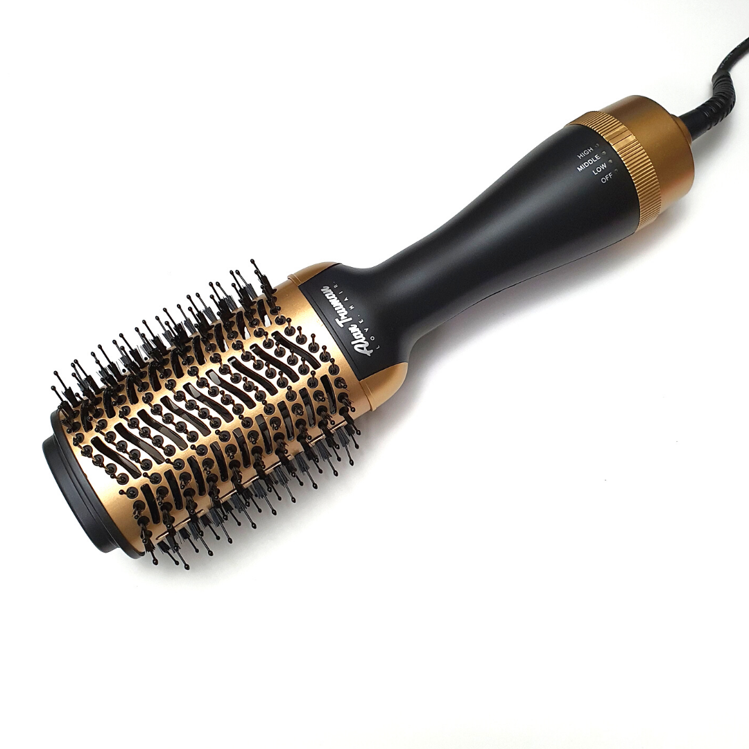 Alan Truman Blow Dryer Brush – Black Gold Ceramic for Easy Blowouts