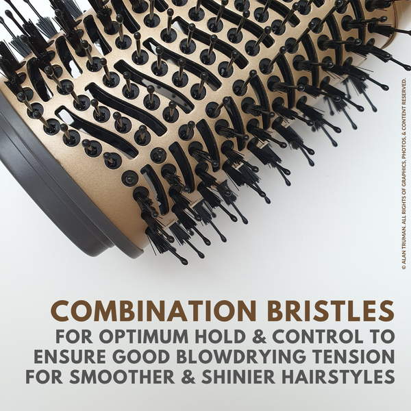 Hair dryer brush in Grey Gold by Alan Truman