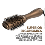 Alan Truman Blow Dryer Brush for Everyday Blowouts & Blow-styling at home - Cappuccino Gold - Alan Truman