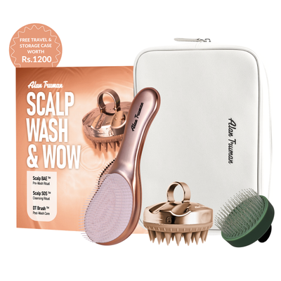 Alan Truman Scalp, Wash & Wow™ – 3-Step Scalp Care & Hair Brush Kit