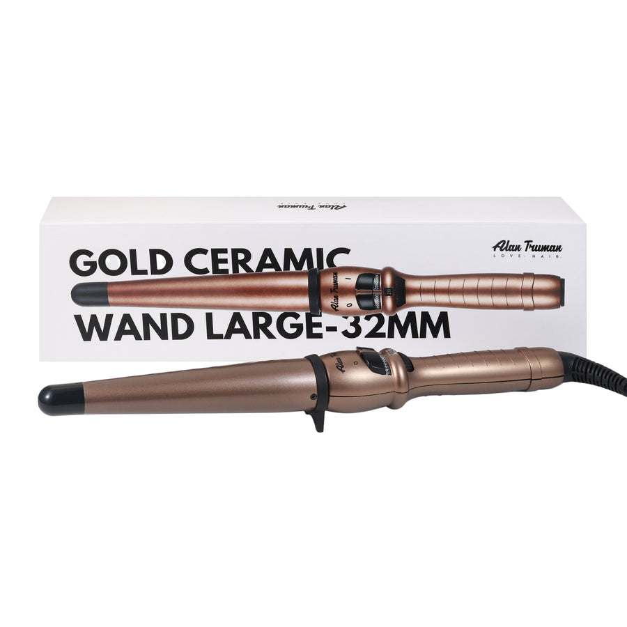 Alan Truman Gold Large Conical Ceramic Curling Wand (32-19mm)