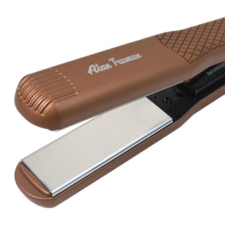 Alan Truman 6869 Super Glide 1.25 inch Wide Mirror Titanium Plates Hair Straightener