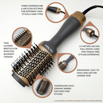 Professional blow dryer brush Grey Gold
