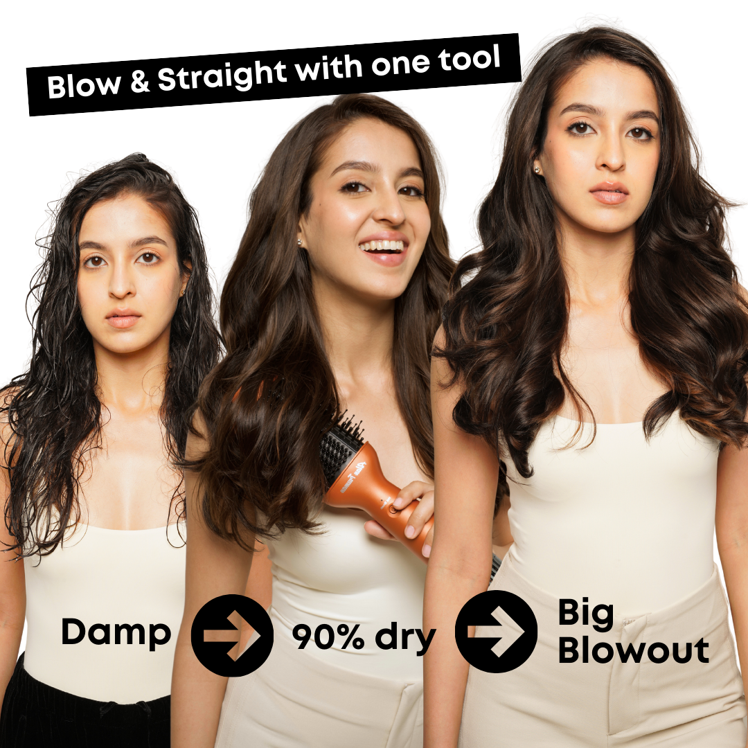 Alan Truman Straight and Blow, 3-in-1 Blow Styling Brush for all hair