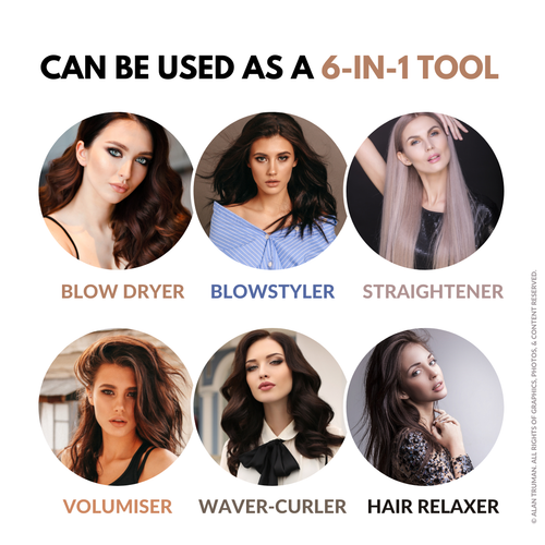 Hair styling blow brush in Cappuccino Gold