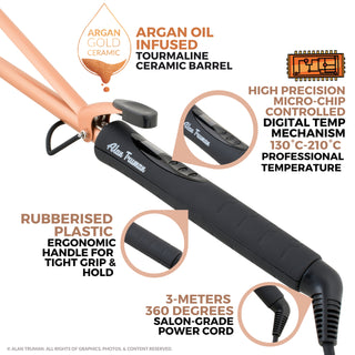 Alan Truman 19mm Argan Gold Ceramic Hair Curler