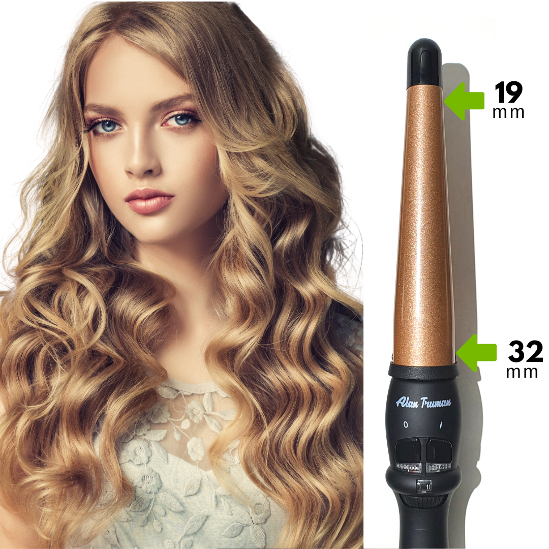 Alan Truman Argan Gold Large Conical Curling Wand 32 19mm