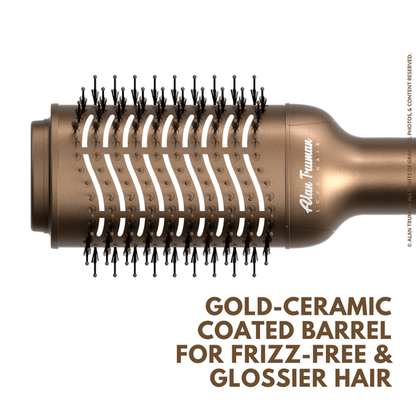 Alan Truman blowout brush gold finish