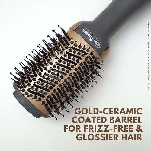 Grey Gold ceramic blow dryer brush