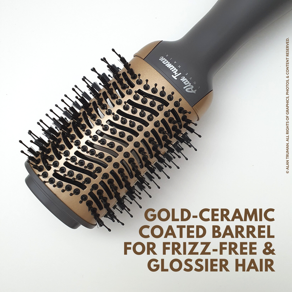 Grey Gold ceramic blow dryer brush