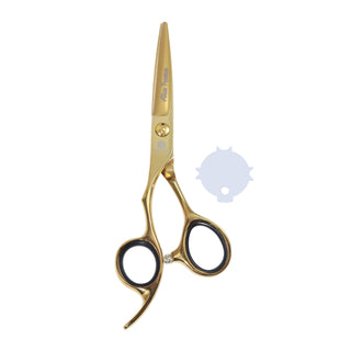 Alan Truman AT317-GGL Hair Cutting Scissors (Gold) - Left Handed Scissor