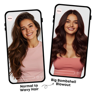 Alan Truman Blow Dryer Brush for Everyday Blowouts & Blow-styling at home - Black Gold Ceramic