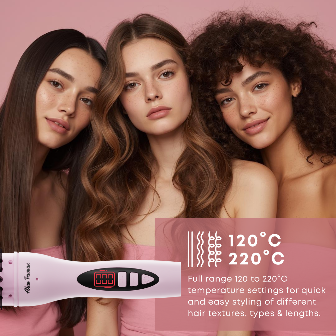 Alan Truman Volumo 45mm hair volumising, curling & waving brush for big blow-out-like volume