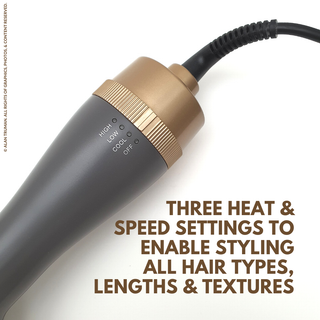 Alan Truman Grey Gold Blow Dryer Brush