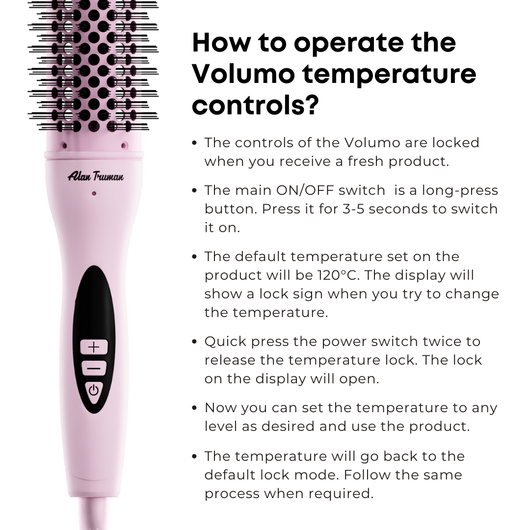 Alan Truman Volumo 45mm hair volumising, curling & waving brush for big blow-out-like volume