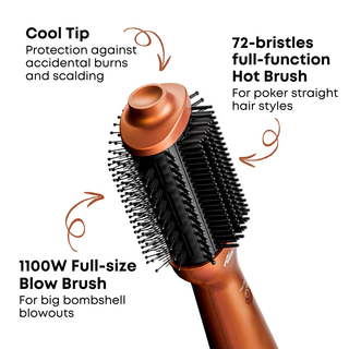 Alan Truman Straight and Blow, 3-in-1 Blow Styling Brush for all hair types
