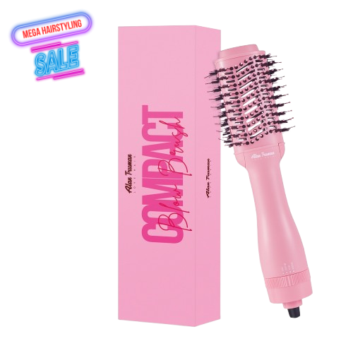 Alan Truman Pastel Pink Compact Blow Dryer Brush - Alan Truman