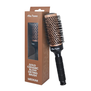Alan Truman Gold Ceramic Blow Drying Brush (Medium)