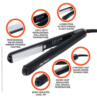 Alan Truman Professional Mirror Titanium Hair Straightener