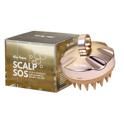 Alan Truman Scalp SOS Metallic Gold Shampoo & Scalp Massage Brush