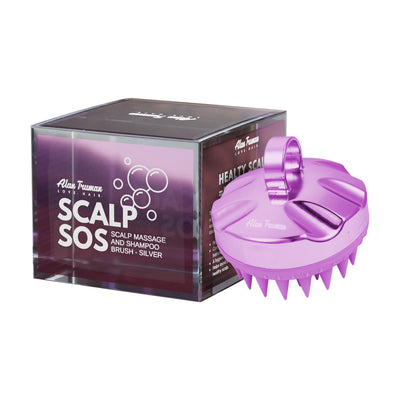 Alan Truman Scalp SOS Metallic Pink Shampoo & Scalp Massage Brush