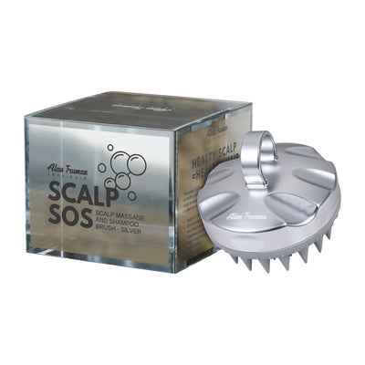 Alan Truman Scalp SOS Metallic Silver Shampoo & Scalp Massage Brush