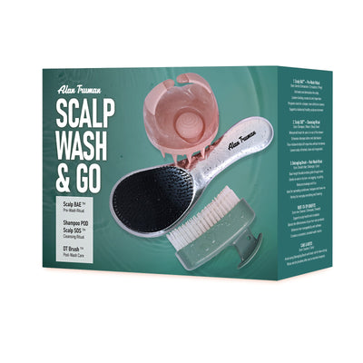 Alan Truman Scalp, Wash & Go™ – 3-Step Scalp Care & Hair Brush Kit