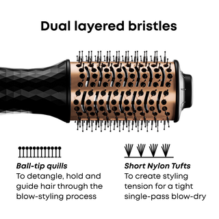 Alan Truman Mini Blow - Travel-size Blow Drying Brush for medium to short hair