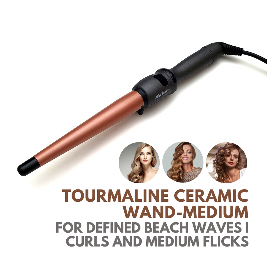 Alan Truman Tourmaline Ceramic Curling Wand (25-13mm)