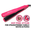 Alan Truman Hot Pink Tourmaline Ceramic Hair Straightener - Alan Truman