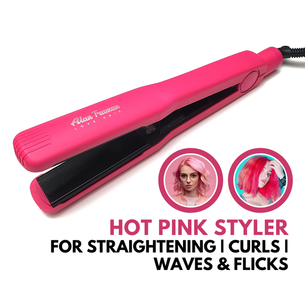 Alan Truman Hot Pink Tourmaline Ceramic Hair Straightener - Alan Truman